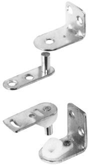 HBS complete set Gravitiy hinge sets for 2 louber doors Guide hinges made of steel, yellow galvanized; raising bottom bearing with polyamide parts.