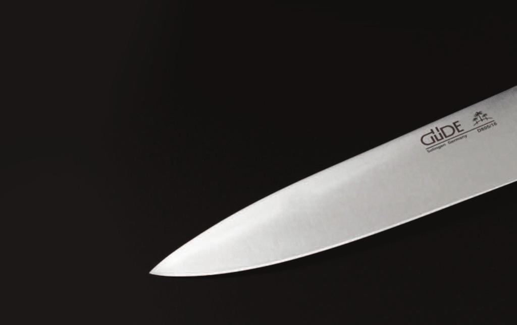 Die neue Serie mit alten Qualitäten Delta Auch die neueste Güde-Messerserie ist aus einem Stück rostbeständigem Chrom-Vanadium-Molybdän Messerstahl handgeschmiedet und wird in über 40 größtenteils