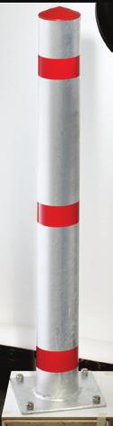 Bestell-Nr. RAR Reflexfolie, Breite 50 mm, Länge 1000 mm Farbe: Rot ESL Schäkel aus Edelstahl mit Schraubverschluss zur Befestigung der Absperrkette am Pfosten. ca.