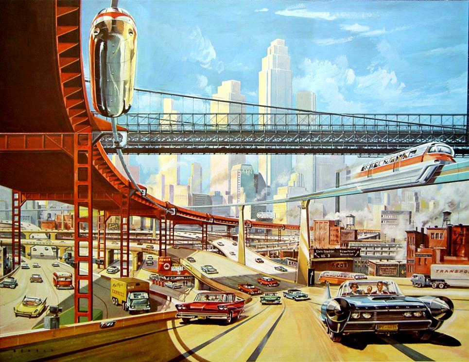 Verkehr der Zukunft, 1959 Quelle: Das Neue