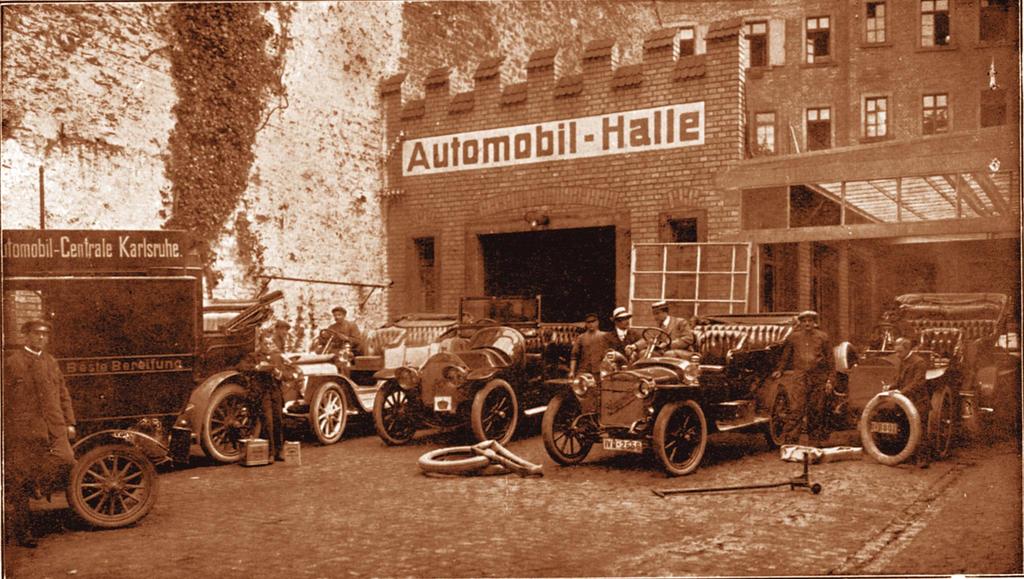 Karlsruhe - Automobilhalle S&G, 1908 Quelle: