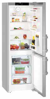 978814 Kühlraum mit 4 Abstellflächen aus Sicherheitsglas, davon 2 höhenverstellbar, spezial Flaschenrost und Vitafreshzone mit je einem Obst- und Gemüsefach und einem Behälter für Fleisch und Käse,