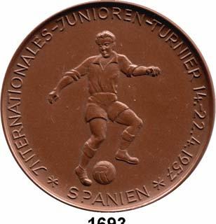Sektion Fußball der DDR Internationales Jugendturnier. Spanien 1957 W. 3067.