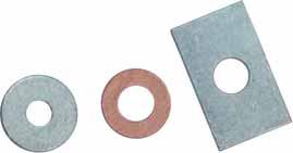 Cupal-Scheiben und Plättchen (Aluminium Kupfer) Material: Cupal-Blech. Typ BI : Unterlegscheiben für Erdleitungsträger. Typ PBST : Unterlegscheiben für Erdungsklemmen.