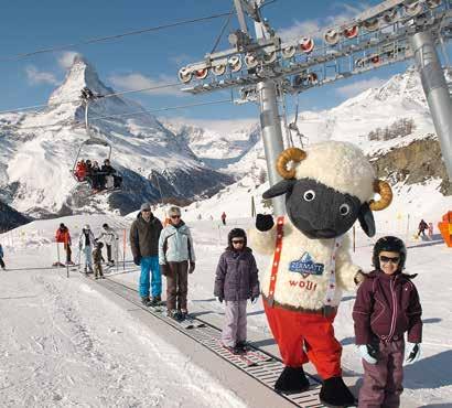 Kinder bis 9 Jahre fahren gratis Ski Wolli