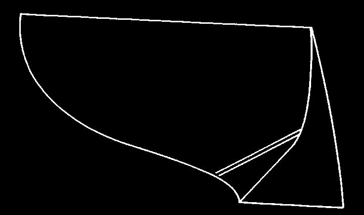 flat curva, boca angulada de plano OR 725-27 27 cm / 10 3 4" Semb