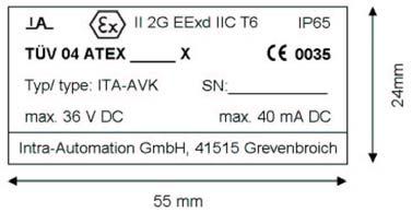 ITA-AVK Betriebsanleitung Intra-Automation GmbH Wartung / Instandhaltung Der Messwertgeber vom Typ ITA-AVK bedarf keiner aufwendigen Wartung.