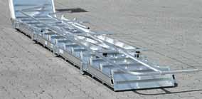 kg/m² (höhere Belastung auf Anfrage) Maximale Stufenbelastung 150 kg Feste oder steckbare Geländer aus Aluminiumrohr (Ø 40 mm)