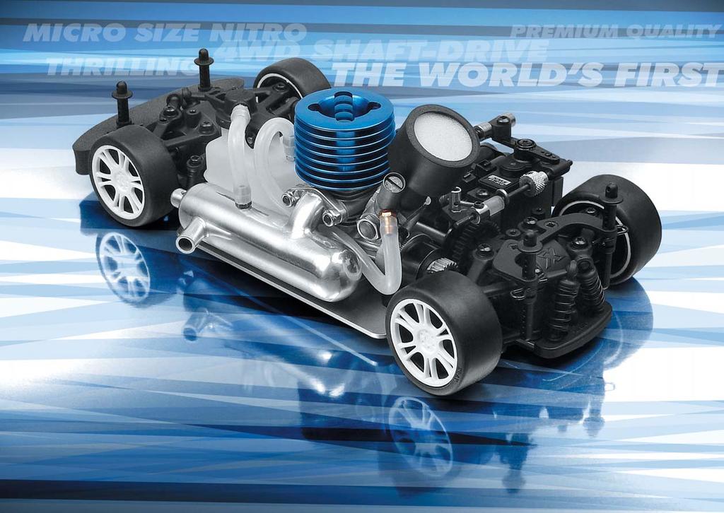 LUXUS 4WD MICRO CAR MIT VERBRENNUNGSMOTOR IM MAßSTAB 1:18 Hochleistungs Micro Car Maßstab 1:18 4WD-Kardanantrieb kraftvoller 0,8ccm Verbrennungsmotor fährt mit normalem Modelltreibstoff