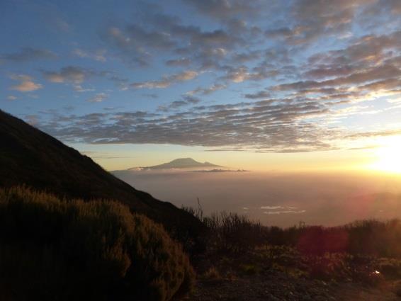 Mount Meru 4.566 m & Kilimanjaro 5.895 m über die Machame Route unter der Leitung von Herbert Wolf Blick vom Mt.
