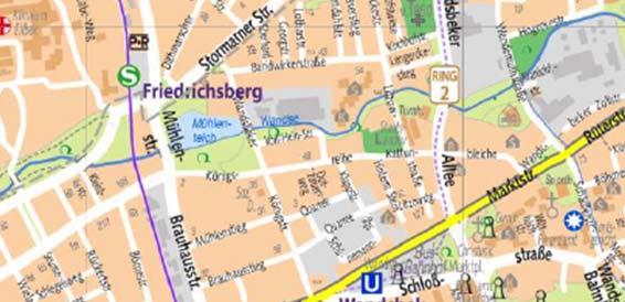 400 m, Bus 118, 171, 271, 36, M 8 Planungsrecht Baustufenplan Wandsbek-Marienthal (19): W 3 g, W 2 o, Aussengebiet (unbeplanter Innenbereich, 34