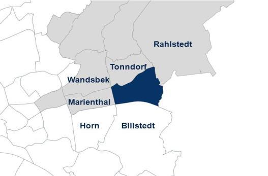 Stadtteilprofil Jenfeld Lage und Typisierung Charakteristika Jenfeld liegt im Südwesten des Bezirks Wandsbek.
