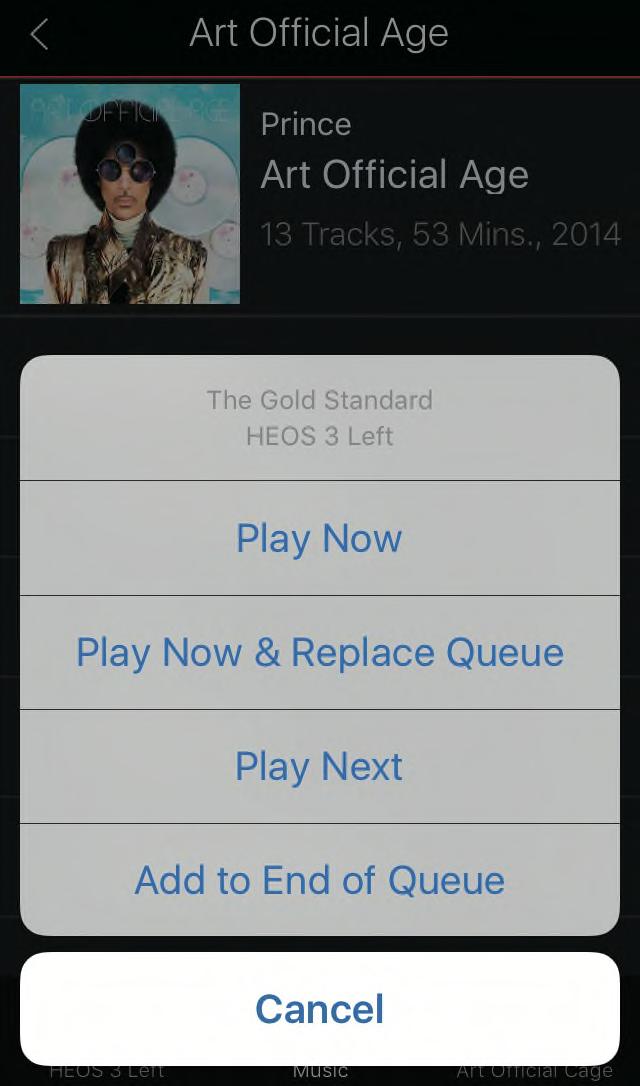 2 Durchsuchen der Musiktitel. Nach Auswahl eines Musiktitels oder eines Radiosenders wechselt die App automatisch zum Bildschirm Aktuelle Wiedergabe.
