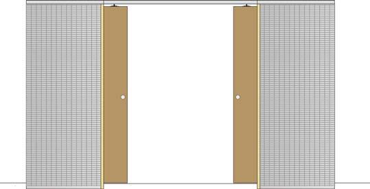 System Mauerwerk Einbaukasten für einflügelige und zweiflügelige Türen Einbaukasten wird vormontiert geliefert inkl.