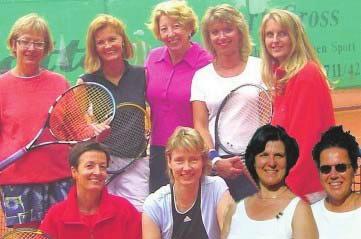 Tennis unserer Tennisdamen, die in folgender Aufstellung spielten: Nicole Popp-Keller, Karin Hoffmann, Christiane Müll, Petra Binder-Dubiel, Uschi Schnabel, Claudia Sedlaczek, Kerstin Spindler,