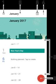 Uhr und Kalender Kalender Mit der Kalender-Anwendung können Sie Ihren Terminplan verwalten.
