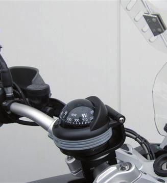 Zusatzprodukte Kompass mit Halter, Couragenippel Kompass mit Halter für 22 mm Ø Rohrlenker Passend für alle Motorräder mit Rohrlenker F650-F800GS-F800GT-F800R-F800ST-R850-1100GS-R1150GS-R1200GS bis