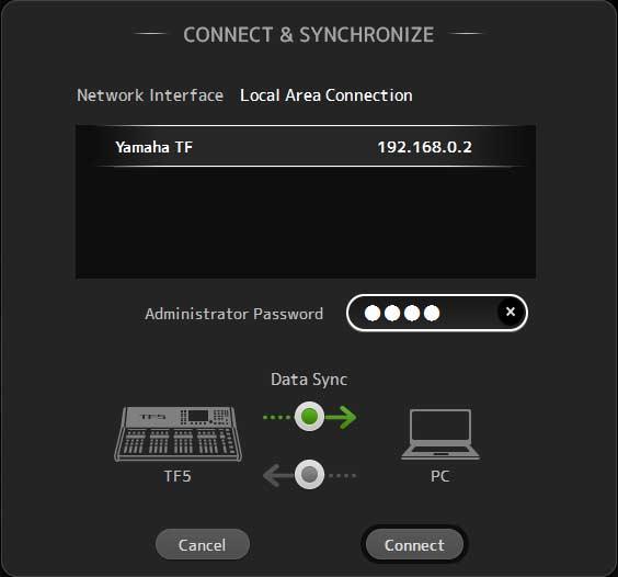 CONNECT-Bereich Vorbereitung Bevor Sie synchronisieren können, müssen Sie die Netzwerkschnittstelle konfigurieren. 1. Wählen Sie SETUP Network Interface. 2.