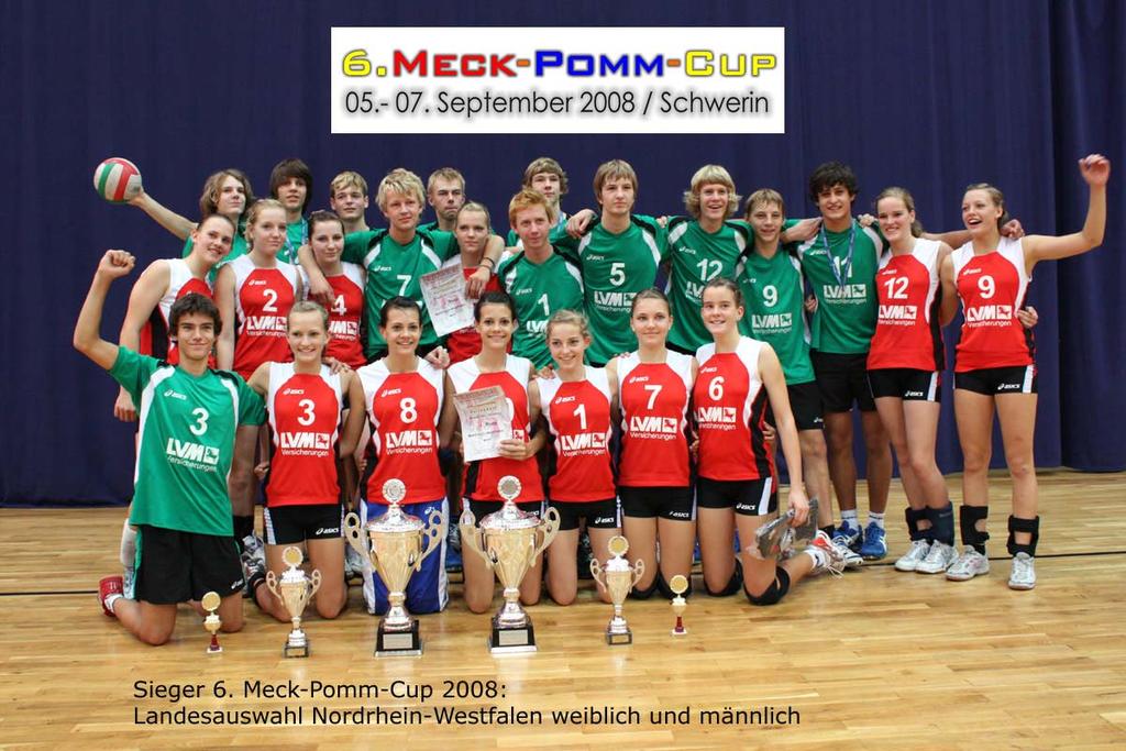 7. Meck-Pomm-Cup in Schwerin Am kommenden Wochenende (4.-6.9.2009) sind die Schweriner Sporthallen in der Rosa- Luxemburg-Straße und am Fridericianum ausgebucht für den 7.