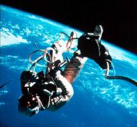 Astronaut Aldrin steigt aus der