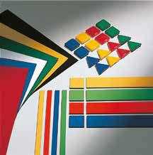 KO-4500 3,70 / 4,40 g 4 Magnetische Materialien 1 6 Magnetische Platten im Set Je 1 Platte in Rot, Blau, Gelb, Grün, Weiß & Schwarz, 0,5 mm