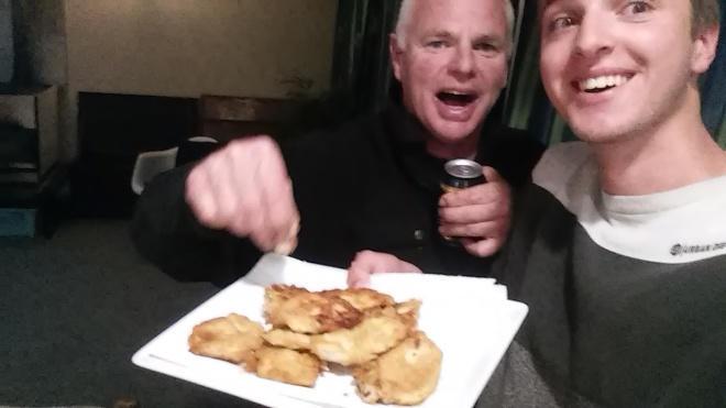 Außerdem backe ich hier, nach Anleitung von Geoff, meinen ersten eigenen beer battered fish. Scheint recht gut zu sein: Am 12. Mai ist es so weit, der Tag meiner Abreise ist gekommen.