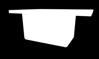LABORBECKEN MONTAGEHINWEISE EINGEHÄNGT Die Becken werden beispielsweise in einen geschnittenen (unglasierten) Ausschnitt der FRIDURIT Großformat-Labortischplatte von oben eingehängt und mit Silikon