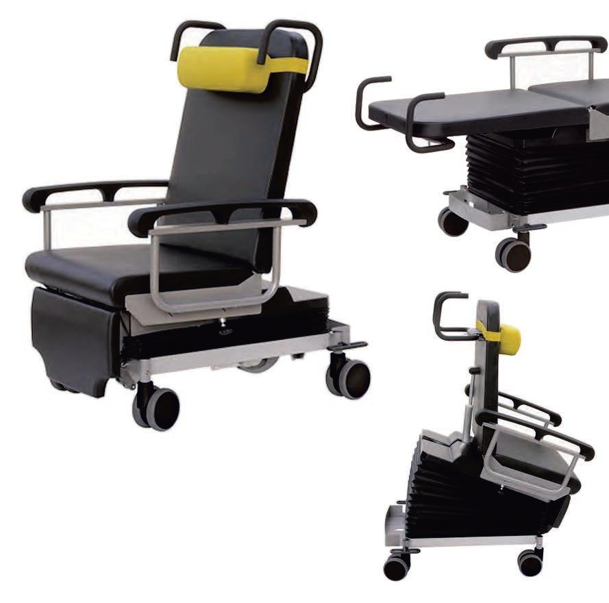 274 Stühle und Liegen GREINER multiline xxl Liegesystem für stark adipöse Patienten, Körpergewicht bis zu 300 kg Bilder mit Zubehör sämtliche Verstellfunktionen elektromotorisch nverstellung von 55
