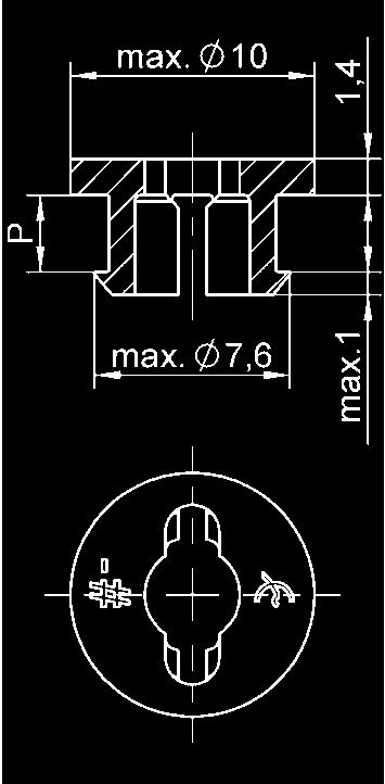 SeiteA-5 Plattendicke P über 2,3 Haltescheibe Stahl rostfrei 5S3-2 Haltescheibe Montage:s.