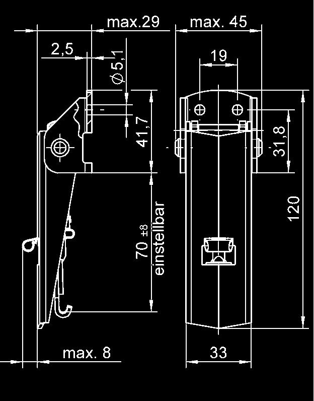 passiviert 2) N 5,1 V18L01-1-1AA Stahl rostfrei 3) N 5,1 V18L01-1-1BF Stahl rostfrei 3) S - V18L01-1-2BF Mit Sicherung CrVI-frei, transparent passiviert 2) N 5,1 V18L01-1X1AA Stahl