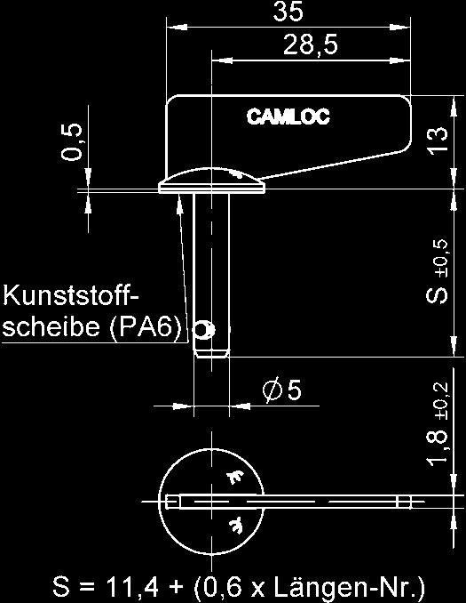 transparent passiviert mit Kunststoffscheibe (PA6) 80