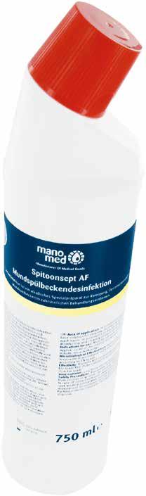 7316 Spitoonsept AF Mundspülbeckendesinfektion Spezialpräparat zur Reinigung und Pflege von Mundspülbecken in zahnärztlichen
