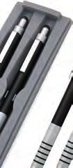 Druckbleistift und Kugelschreiber Set in einer durchsichtigen, feinen Box - durchsichtiger Schaft in verschiedenen n, Griff