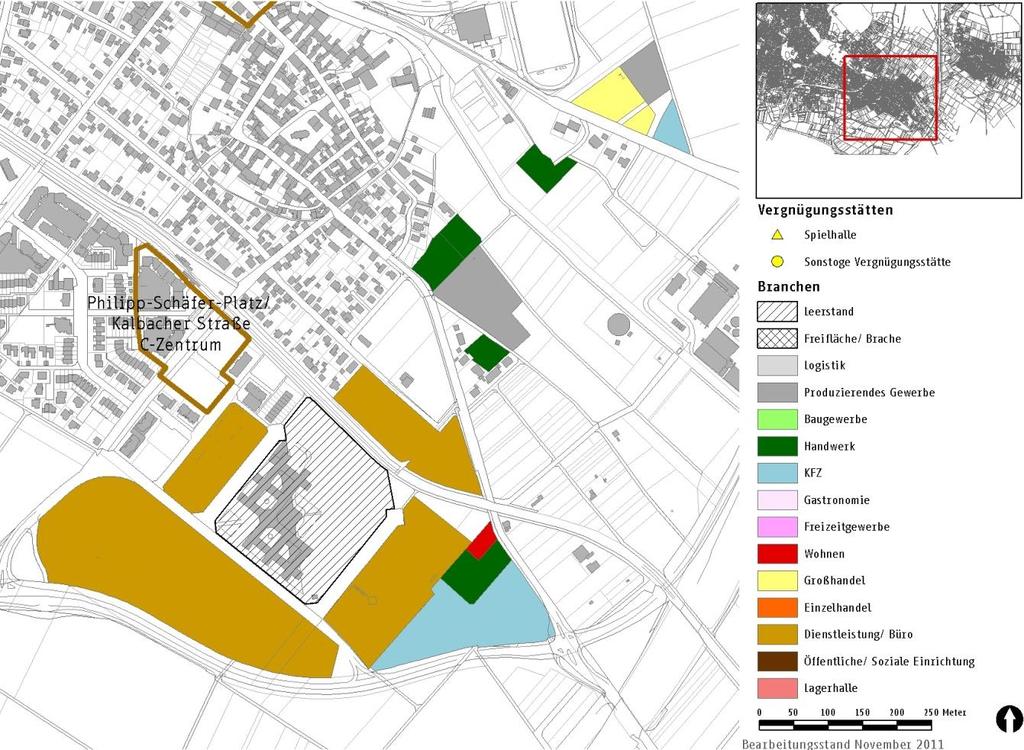 Änderung Quelle: Stadt Homburg Karte 9: Nutzungsstruktur Büro- und