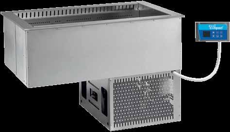 Kühlwannen Cooling Trays UMLUFT Kühlwanne GN1/1 CONVECTION Cooling Tray GN1/1 Kühlwanne für GN1/1 zum Einbau in eine bauseitige tragfähige Abdeckung, Umluftkühlung, Verdampfer hochklappbar,
