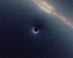 Schwarzen Loch vorbei (Simulation).