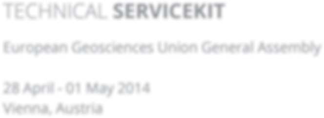 2014 TECHNICAL SERVICEKIT European Geosciences Union General