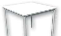 187,00 Platte weiß / tabletop white Fußgestell chrom / legs chrome L x B x H = 80 x 80 x 72