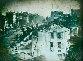 Abb. 43: Louis Jaques Mandé Daguerret, Ansicht des Boulevard du Temple,