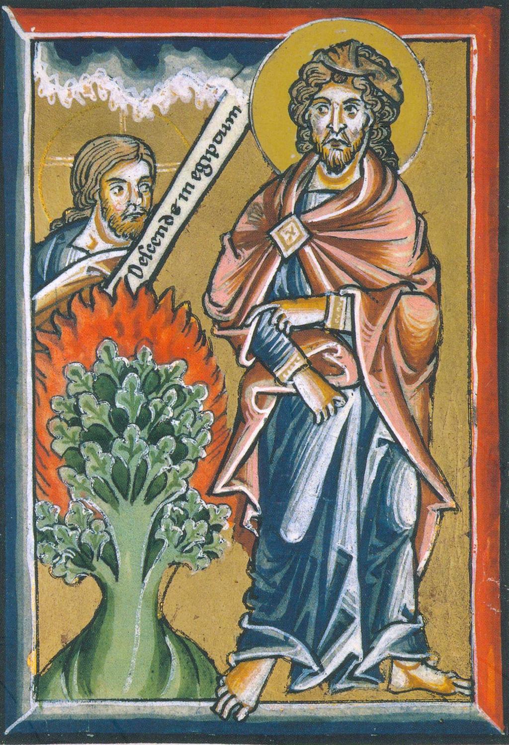 Moses barfüßig vor dem Brennenden