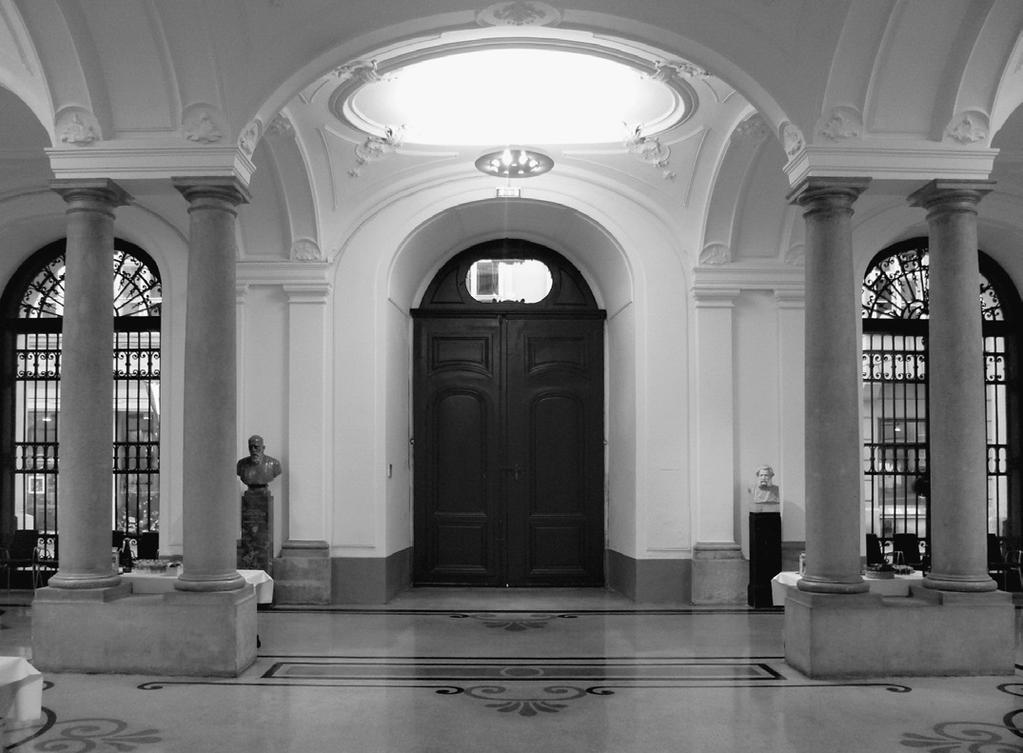 1»Der entwirrt die hohen Rätsel und der Erste war an Macht«Abb. 1: Foyer der Alten Universität in Wien Unter den Büsten großer Gelehrter war auch eine von Carl von Rokitansky (1804 1878).