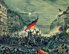 7 Barrikade in der Breiten Straße, im Hintergrund das Schloss. Die Märzrevolution 1848 Aus einer zeitgenössischen Bilderzeitung: König Friedrich Wilhelm IV. verkündet am 21.