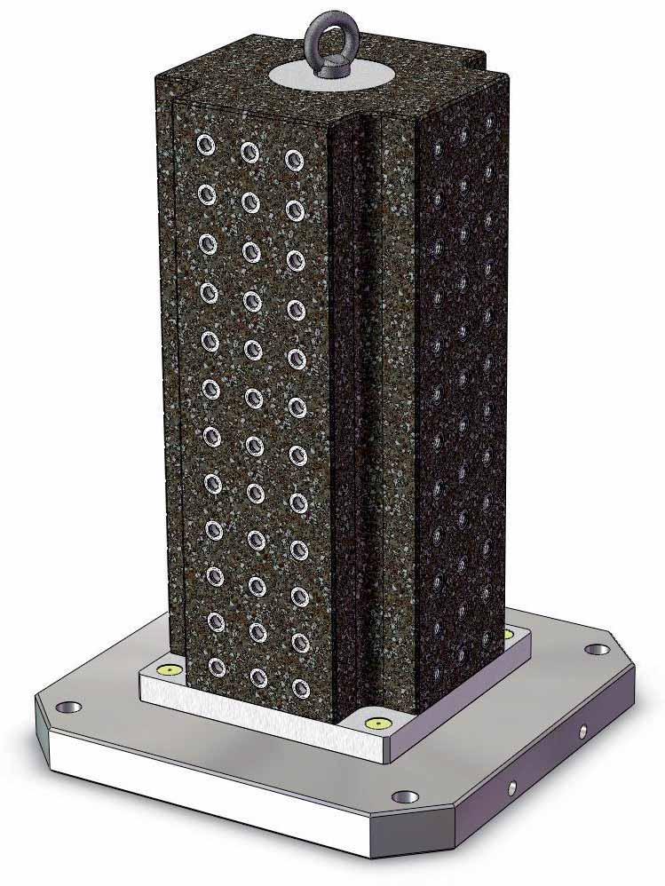 Lochraster Aufspanntürme aus ROC Mineralguss Lochraster Aufspanntürme aus ROC Mineralguss aus der ROC eigenen Mineralgussiesserei: Aufspannplatten, Aufspannwürfel, Aufspannkeuze und Doppelwinkel mit