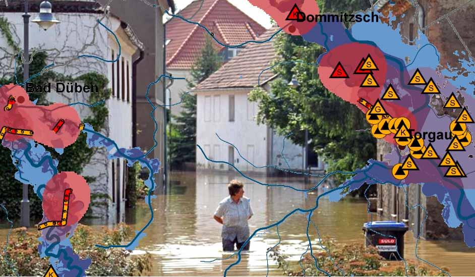 Hochwasser Fortschreibung Regionalplan: Kritische Infrastrukturen; Schwerpunktbereiche Rückbau