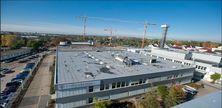 Produktion der Open Telekom Cloud Hochmoderne Twin-Core Enterprise RZ Magdeburg Hochsicherheitsstandort Gesamtfläche 40.000 m² ca. 6.000 m² reine IT-Fläche.