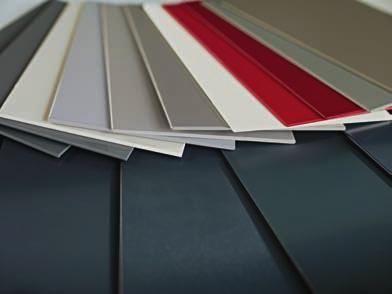Farben für Aluminiumteile Sämtliche Aluminiumteile können gemäß der WAREMA Farbwelt pulverbeschichtet werden.