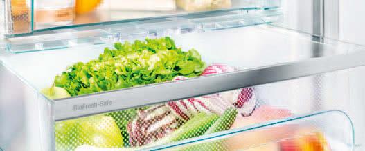 Die BioCool-Box ermöglicht die Feuchtigkeitsregulierung im um die Frische von Obst und Gemüse zu verlängern.