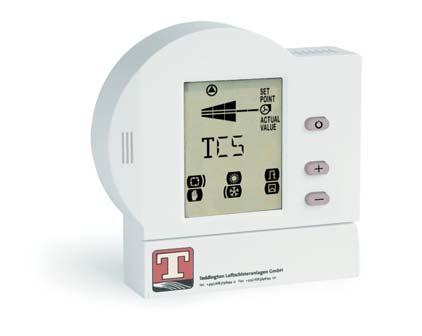 Luftmengensteuerung Teddington TC5 5-stufige elektronische Luftmengensteuerung mit LCD Display zur Einstellung und Anzeige der Betriebszustände.