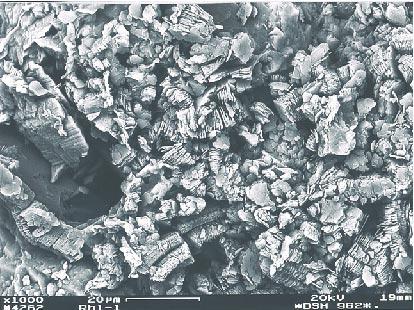 1514 m Stratigraphie: Jura - Hettang Porosität: 23,5 % -12 2 Permeabilität: 0,12 x 10 m Tafel 3-2: Abbildung des Porenraumes und der Porenradienverteilung für einen