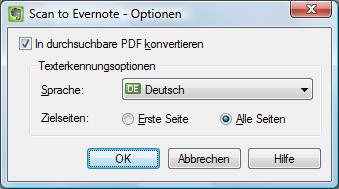 Den ScanSnap mit dem Quick-Menü bedienen (für Windows Benutzer) Präferenzen Sie können die Einstellungen ändern, um die Verknüpfung zu [Scan to Evernote (Document)] herzustellen. 1.